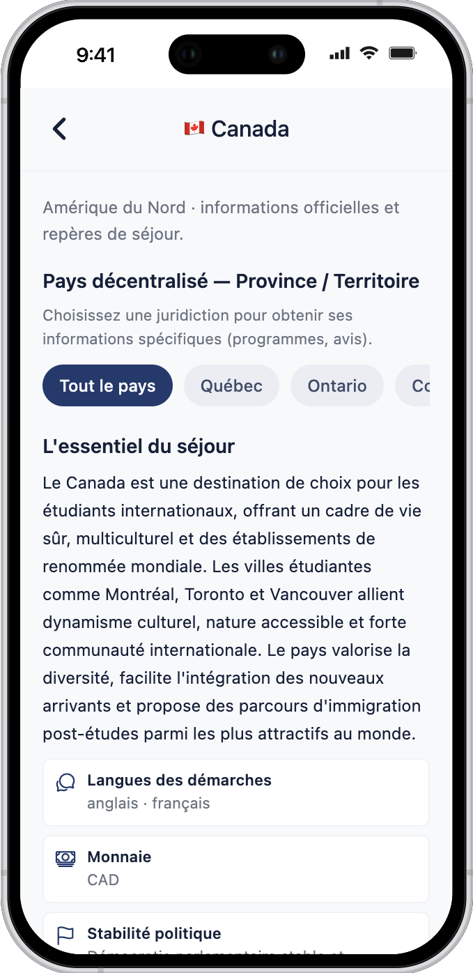Fiche détaillée : Canada
